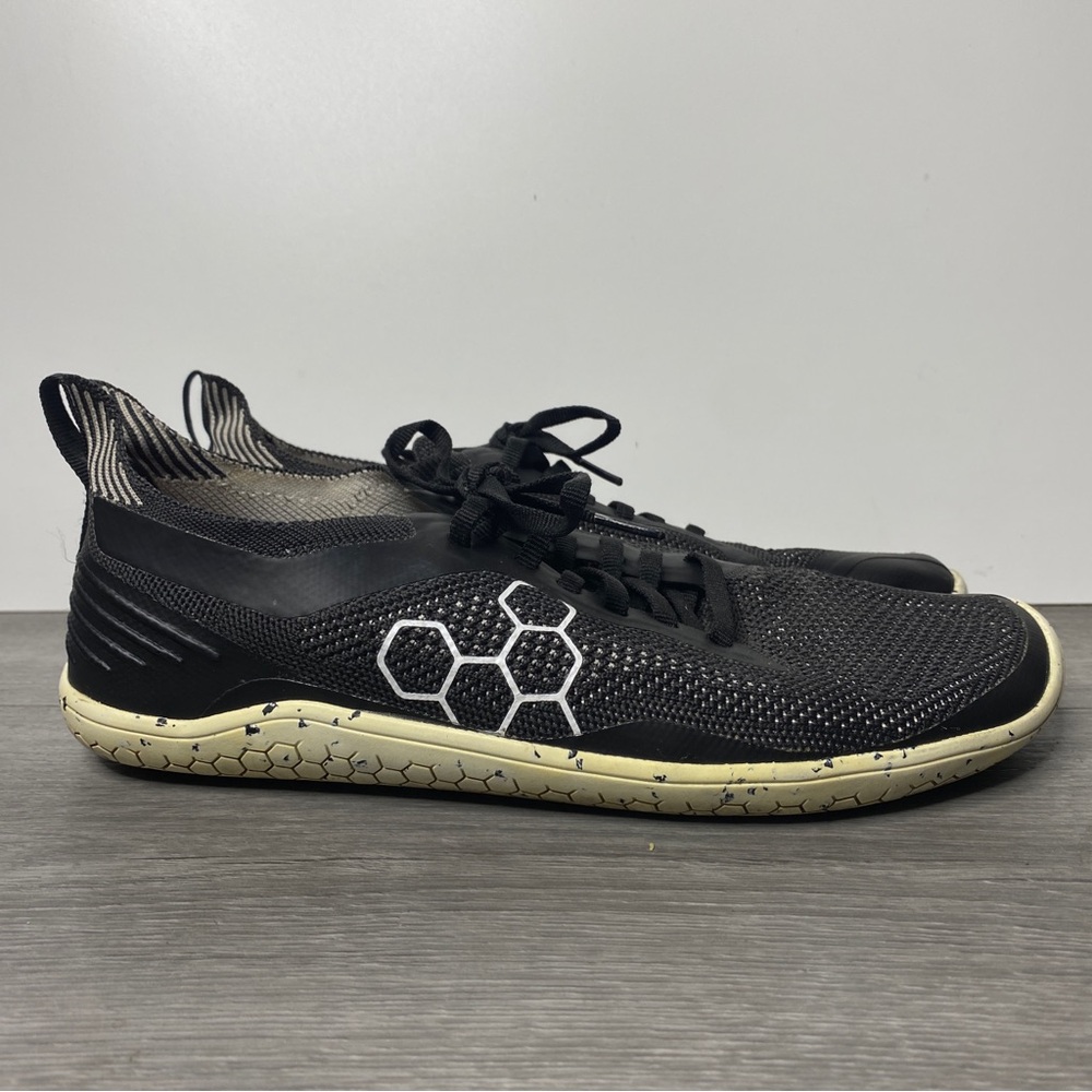 VivoBarefoot Shoes Men 10 / 43 Geo Racer Knit Barefoot 302054 Minimalist Black